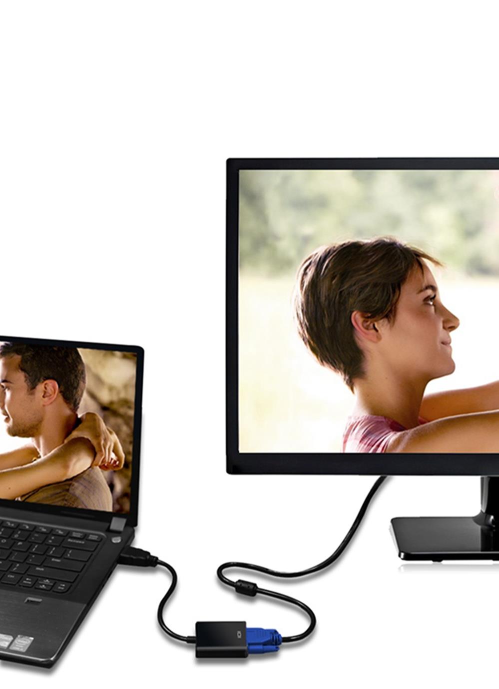 Hdmi To Vga Çevirici Dönüştürücü Monitör Kablosu