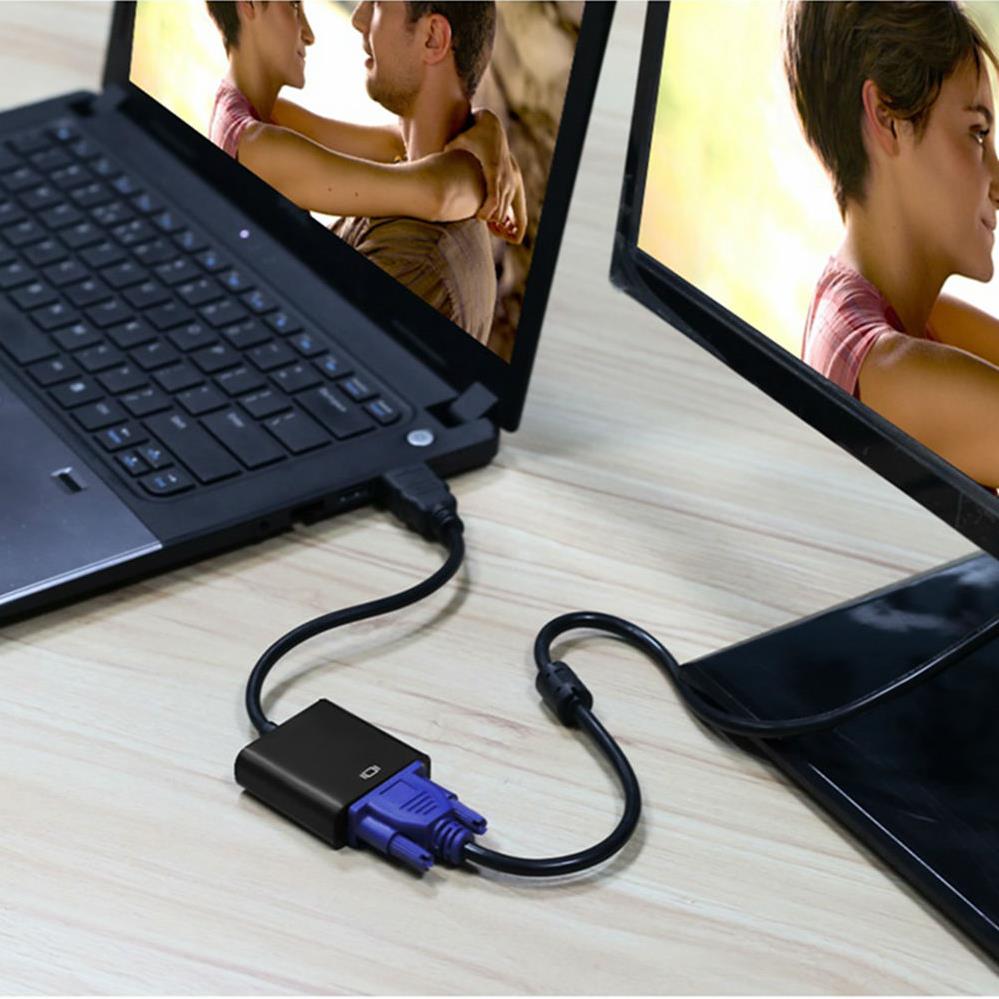 Hdmi To Vga Çevirici Dönüştürücü Monitör Kablosu
