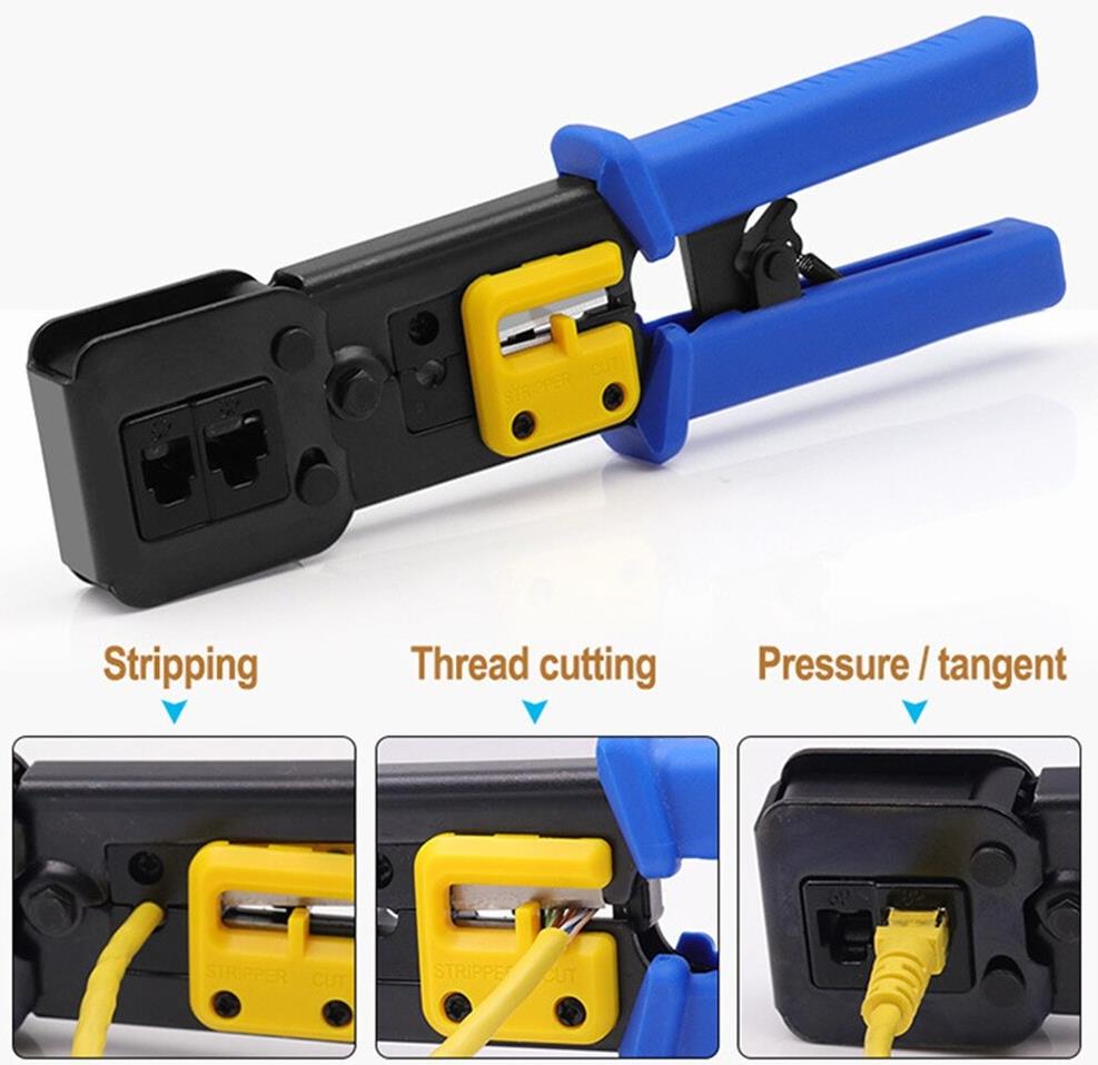 Yeni Nesil Konnektör Sıkma Pense Network Sıkma Pensesi Ez Rj45 Rj11 Rj12