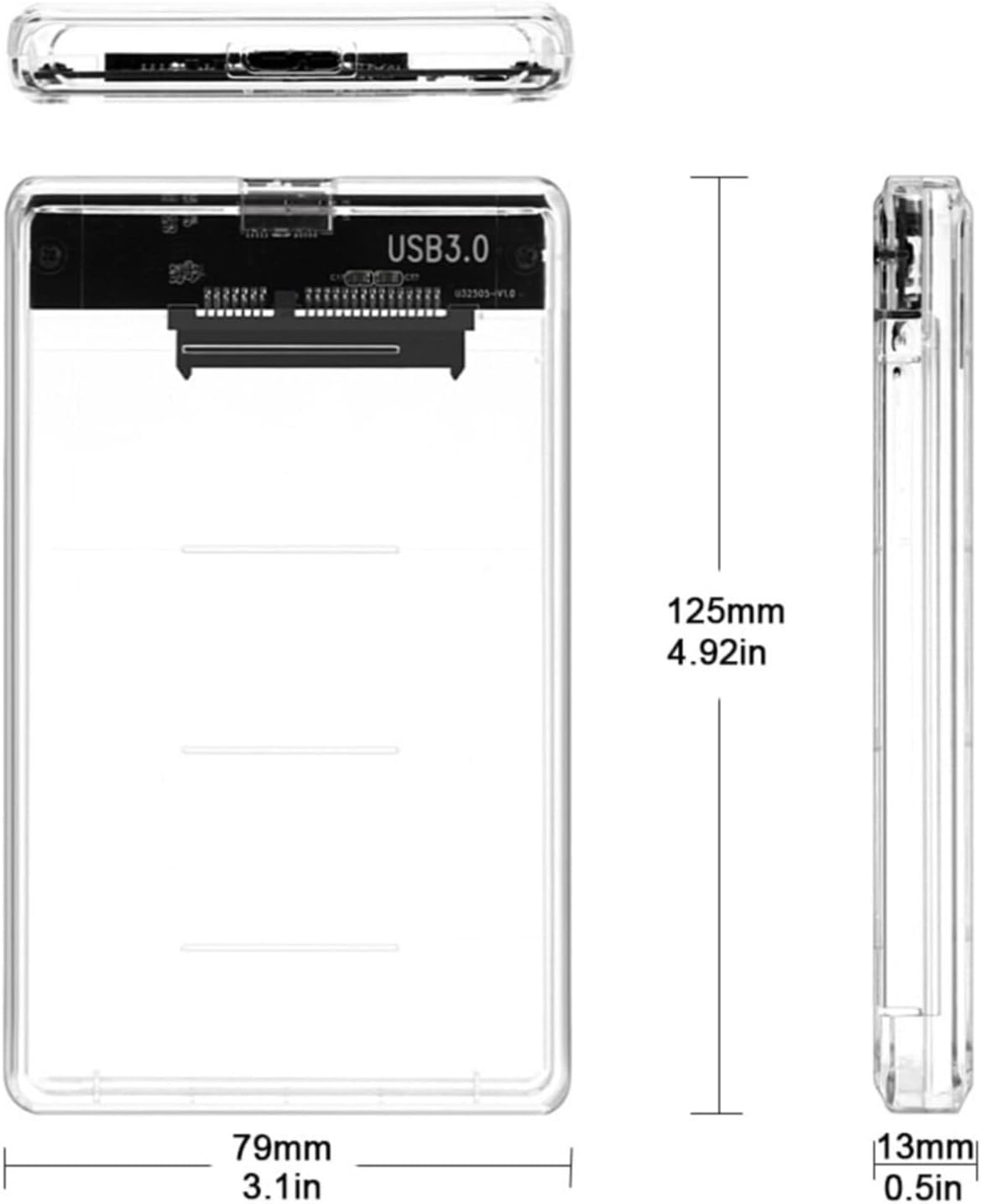 Alfais 4266 2.5 Usb 3.0 Harici Ssd Harddisk Şeffaf Sata Taşınabilir Hdd Kutusu