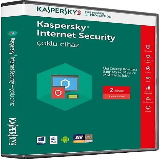 Kaspersky Internet Security - Multi Device ( 2 Cihaz - 1 Yıl ) Kutulu Orjinal
